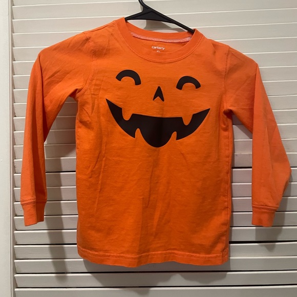Carter's Long Sleeve Pumpkin Graphic Tee EUC - Picture 2 of 5